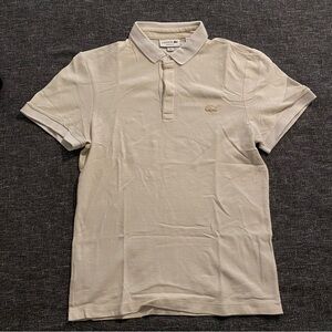 Lacoste Men's Beige Polo Shirt